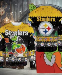 NFL Pittsburgh SteelSan Francisco 49ers Grinch Cool Knitted Christmas 3D Sweater Celebrate