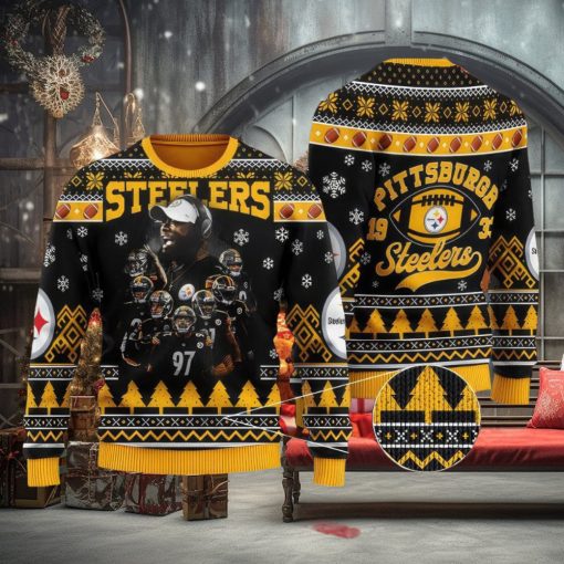 NFL Pittsburgh SteelSan Francisco 49ers Knitted Christmas Sweater Cozy