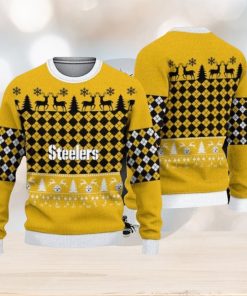 NFL Pittsburgh Steelers Christmas Pattern V3 Sport Christmas Ugly Sweater 3D