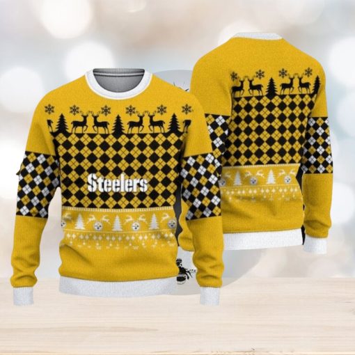 NFL Pittsburgh Steelers Christmas Pattern V3 Sport Christmas Ugly Sweater 3D