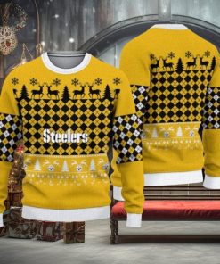 NFL Pittsburgh Steelers Christmas Pattern V3 Sport Christmas Ugly Sweater 3D