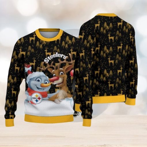 NFL Pittsburgh Steelers Christmas Reindeer Sport Christmas Ugly Sweater 3D