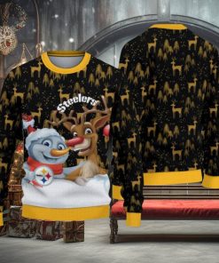 NFL Pittsburgh Steelers Christmas Reindeer Sport Christmas Ugly Sweater 3D