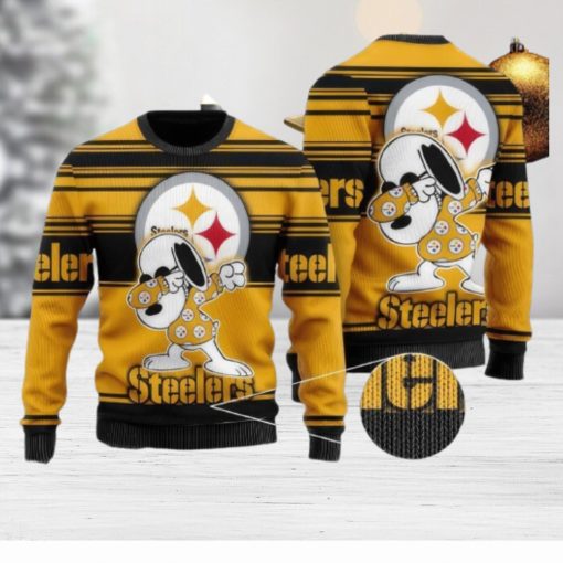 NFL Pittsburgh Steelers Snoopy Celebrates His Victory Ugly Christmas Sweater