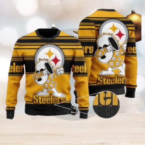 NFL Pittsburgh Steelers Snoopy Celebrates His Victory Ugly Christmas Sweater