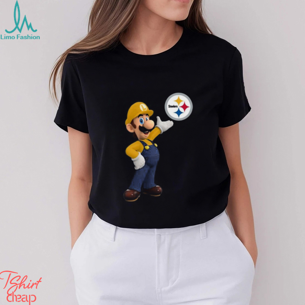 NFL Pittsburgh Steelers T Shirt Print Mario Nfl Tshirt Mario For Fans NFL Pittsburgh Steelers T Shirt Print Mario Nfl Tshirt Mario For Fans