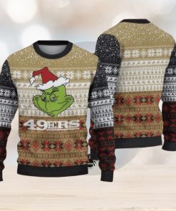 NFL San Francisco 49San Francisco 49ers Grinch Cool Ugly Christmas Sweater Snowflake