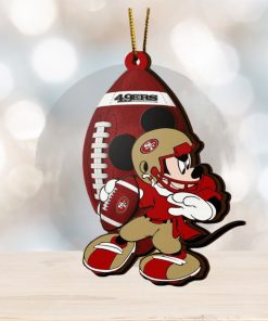 NFL San Francisco 49ers Mickey Mouse Christmas Ornament