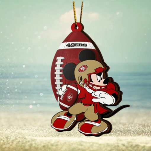 NFL San Francisco 49ers Mickey Mouse Christmas Ornament