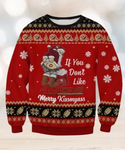 NFL San Francisco 49ers Santa Merrykissmyass Ugly Christmas Sweater