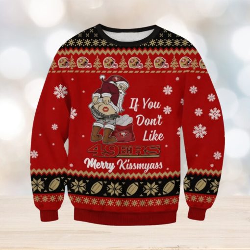 NFL San Francisco 49ers Santa Merrykissmyass Ugly Christmas Sweater