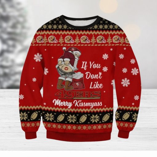 NFL San Francisco 49ers Santa Merrykissmyass Ugly Christmas Sweater