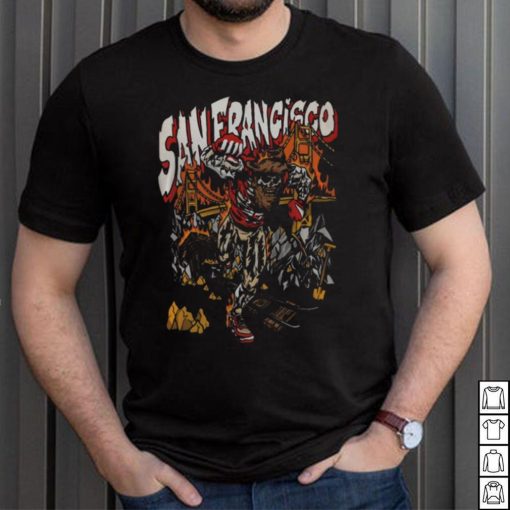 NFL San Francisco 49ers Skull Gold Rush Fullprinted T Shirt