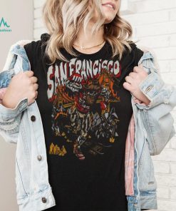 NFL San Francisco 49ers Skull Gold Rush Fullprinted T Shirt
