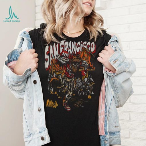 NFL San Francisco 49ers Skull Gold Rush Fullprinted T Shirt