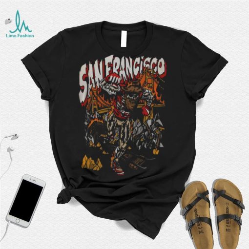 NFL San Francisco 49ers Skull Gold Rush Fullprinted T Shirt