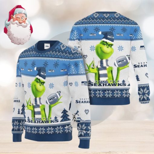 NFL Seattle Seahawks Grinch Christmas AOP Sweater