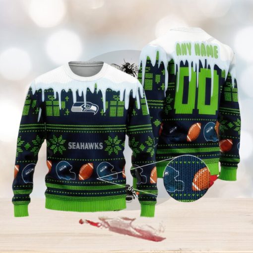 NFL Seattle Seahawks Knitted Christmas 3D Sweater Accessory