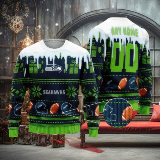 NFL Seattle Seahawks Knitted Christmas 3D Sweater Accessory