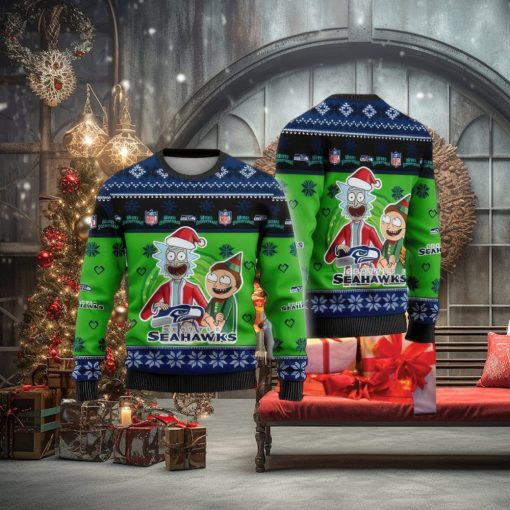 NFL Seattle Seahawks Knitted Christmas Sweater AOP Wintertime