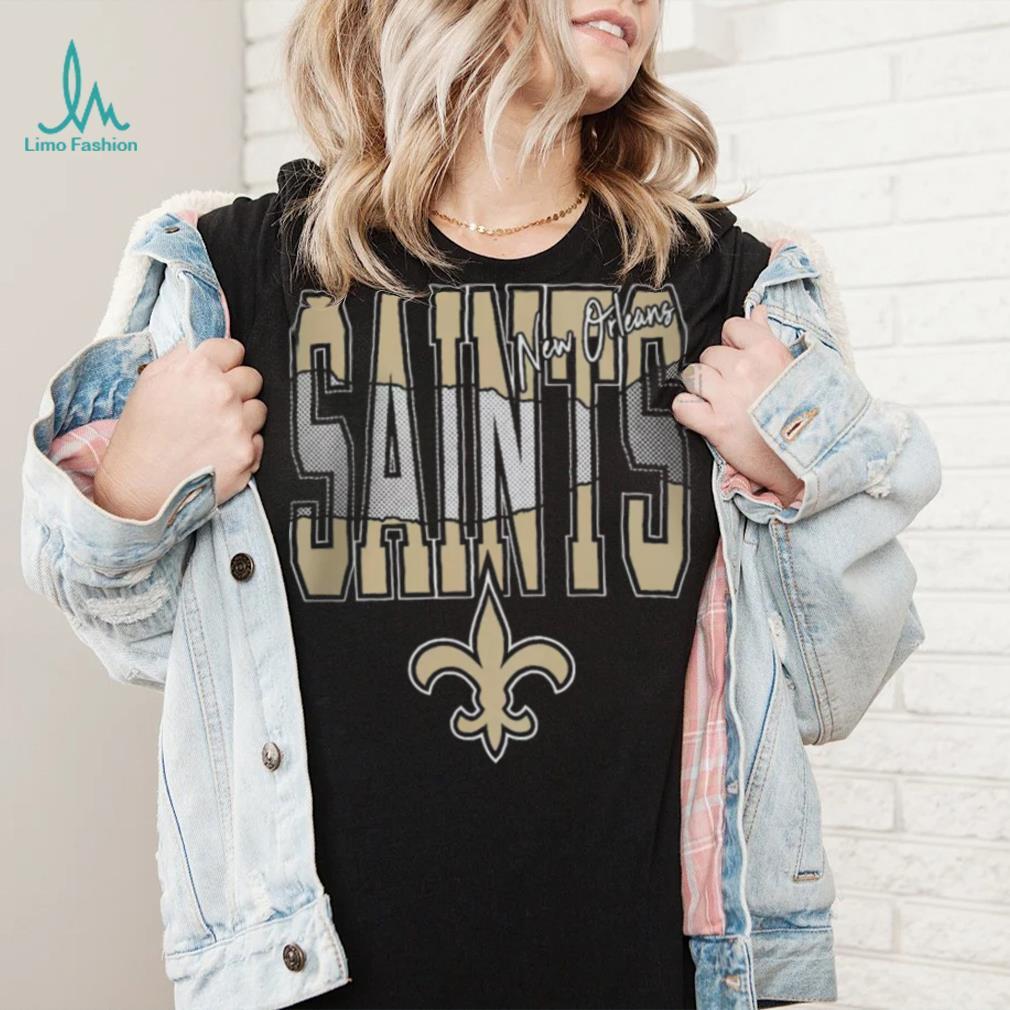 NFL Team Apparel Youth New Orleans Saints Playbook Black T Shirt NFL Team Apparel Youth New Orleans Saints Playbook Black T Shirt
