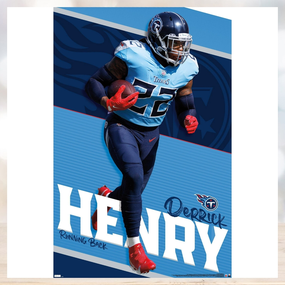 NFL Tennessee Titans Derrick Henry 22 Wall Poster NFL Tennessee Titans Derrick Henry 22 Wall Poster