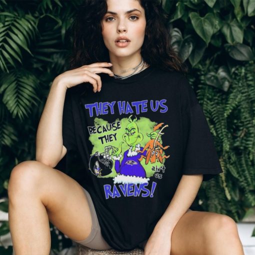 NFL They Hate Us Because Ain’t Us The Grinch Baltimore Ravens Shirt