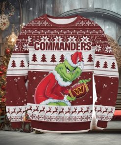 NFL Washington Commanders Grinch AOP Ugly Christmas Sweater Christmas Gift For Men And Women