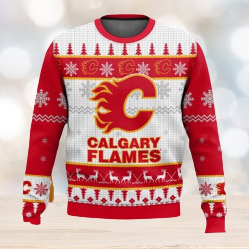 NHL Calgary Flames 3D Ugly Christmas Sweater Style Gift