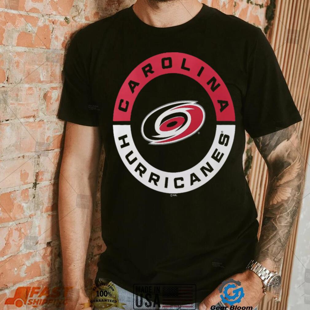 NHL Carolina Hurricanes 2 Hit Logo Black T Shirt NHL Carolina Hurricanes 2 Hit Logo Black T Shirt
