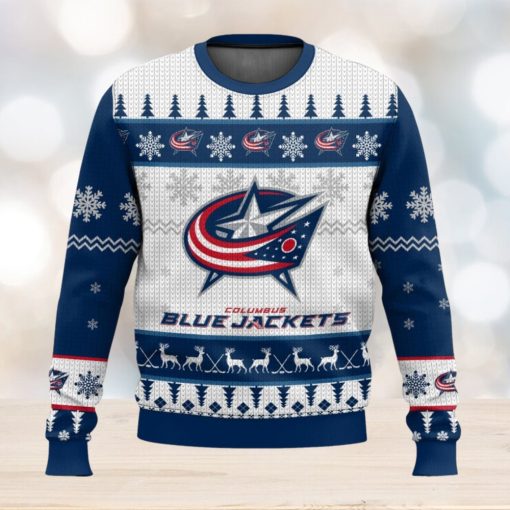 NHL Columbus Blue Jackets 3D Ugly Christmas Sweater Men And Women Christmas Gift