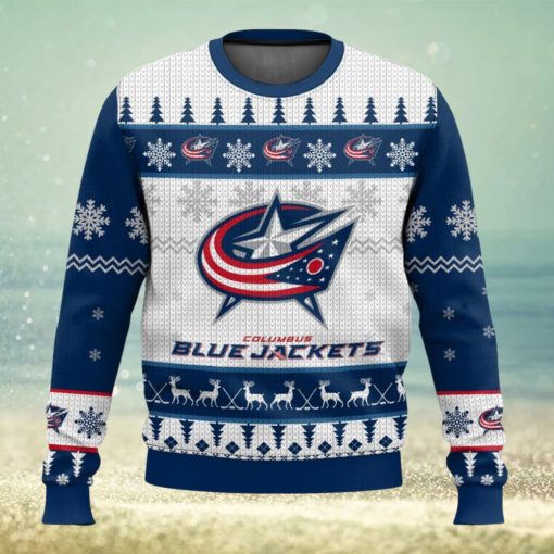 NHL Columbus Blue Jackets 3D Ugly Christmas Sweater Men And Women Christmas Gift