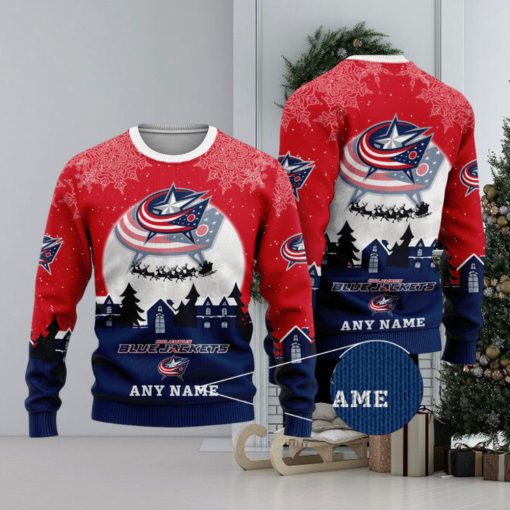 NHL Columbus Blue Jackets Special Christmas Ugly Sweater Design