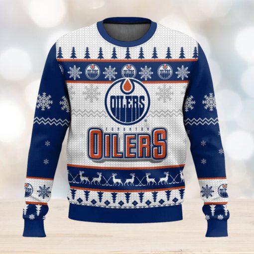 NHL Edmonton Oilers 3D Ugly Christmas Sweater Men And Women Christmas Gift