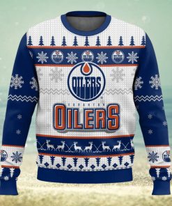 NHL Edmonton Oilers 3D Ugly Christmas Sweater Men And Women Christmas Gift