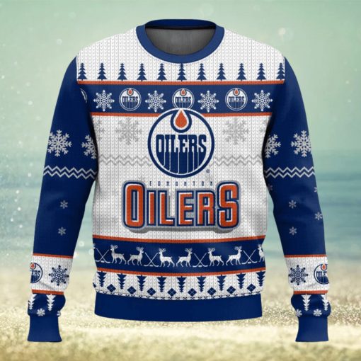 NHL Edmonton Oilers 3D Ugly Christmas Sweater Men And Women Christmas Gift