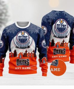 NHL Edmonton Oilers Special Christmas Ugly Sweater Design