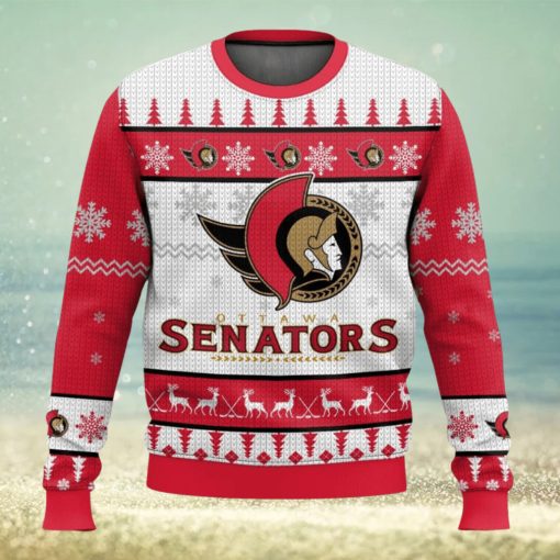 NHL Ottawa Senators 3D Ugly Christmas Sweater Men And Women Christmas Gift