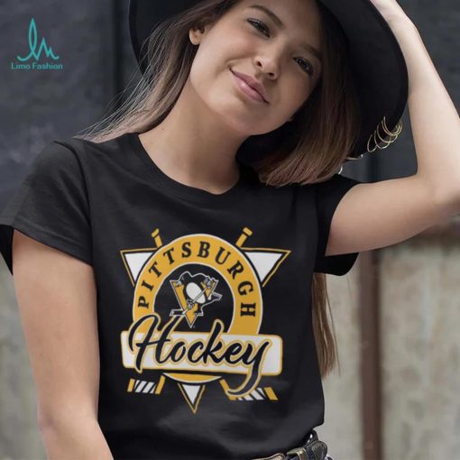 NHL Pittsburgh Penguins Graphic Sleeve Hit Black Shirt