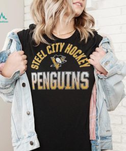 NHL Pittsburgh Penguins Iced Out Black T Shirts