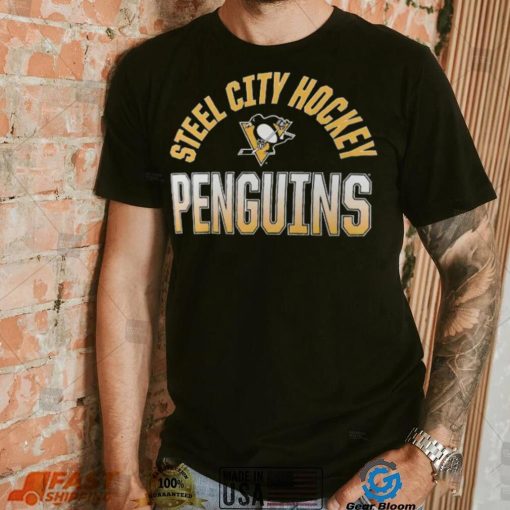 NHL Pittsburgh Penguins Iced Out Black T Shirts