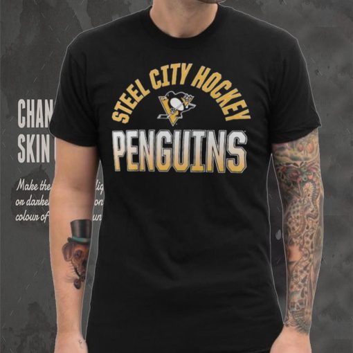 NHL Pittsburgh Penguins Iced Out Black T Shirts