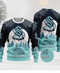 NHL Seattle Kraken Special Christmas Ugly Sweater Design