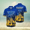 NHL St. Louis Blues Hawaiian Shirt Tropical Flamingo Pattern Summer Hawaiian Shirt