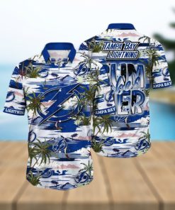 NHL Tampa Bay Lightning Hawaiian Shirt Tropical Desert Island Motif Summer Hawaiian Shirt