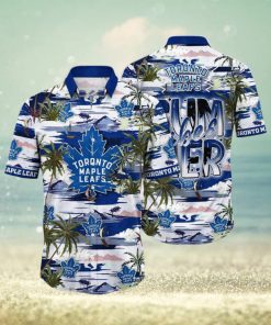 NHL Toronto Maple Leafs Hawaiian Shirt Tropical Desert Island Motif Summer Hawaiian Shirt