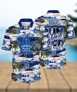 NHL Toronto Maple Leafs Hawaiian Shirt Tropical Desert Island Motif Summer Hawaiian Shirt