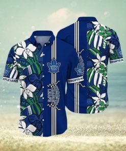 NHL Toronto Maple Leafs Hawaiian Shirt Tropical Tropical Forest Floral Pattern Summer Hawaiian Shirt