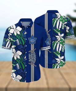 NHL Toronto Maple Leafs Hawaiian Shirt Tropical Tropical Forest Floral Pattern Summer Hawaiian Shirt