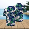 NHL St. Louis Blues Hawaiian Shirt Tropical Begonia Flower Pattern Summer Hawaiian Shirt